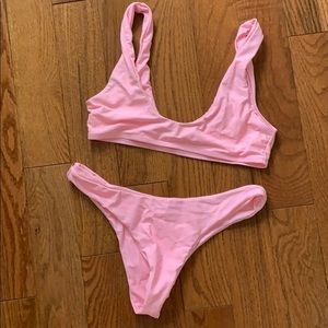 Pink cheeky bikini